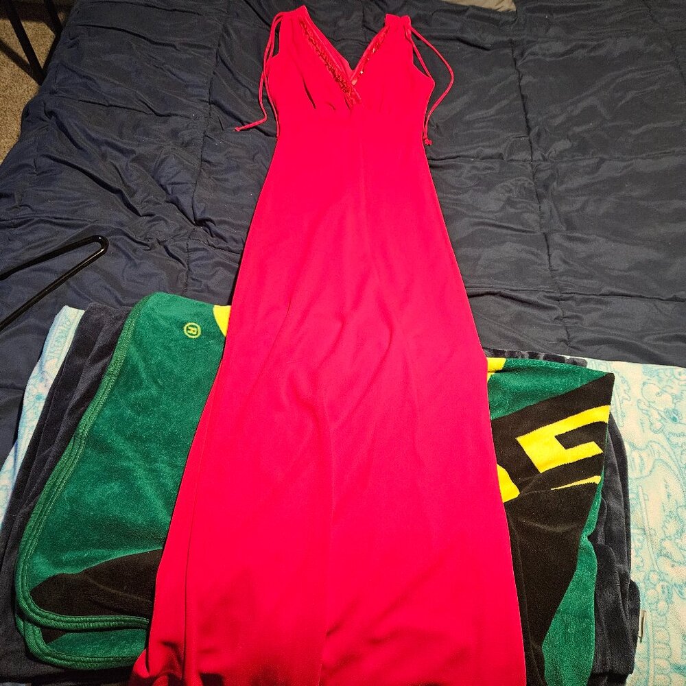 Women's a fortiori LONG Red Dress Size 9/10